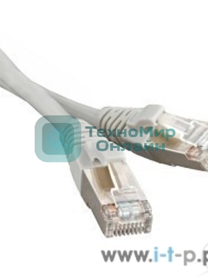 Патч-корд Hyperline F/UTP, экранированный, Cat.6, LSZH, 5 м, серый PC-LPM-STP-RJ45-RJ45-C6-5M-LSZH-GY