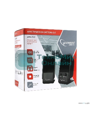 Акустическая система Gembird SPK-510, черный, 6 Вт, рег. громкости, разъем для наушников,USB-питание