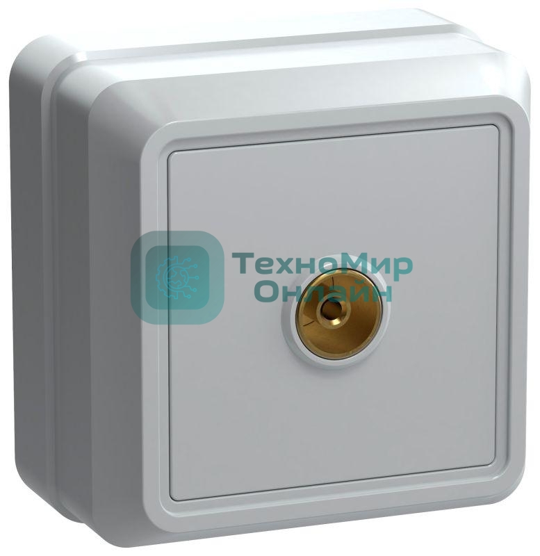 Розетка телевизионная TV 1-м ОП Октава РТВ20-ОБ IP20 белый IEK EAO10-K01-DC