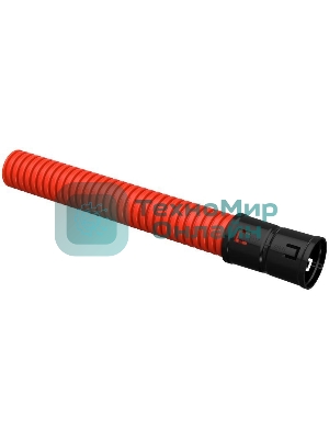 Труба гофрированная двустенная ПНД d40 мм с муфтой SN20 красн. (уп. 50 м) IEK CTG12-040-K04-050-R