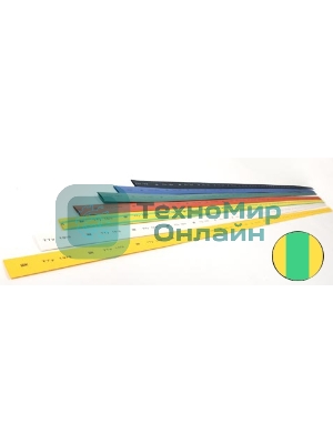 Трубка термоусадочная ТТУ 12/6 желт./зел. 1м IEK UDRS-D12-1-K52