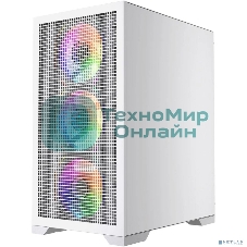 Компьютерный корпус Powercase Mistral Micro B315W, Tempered Glass, 4x 120mm ARGB PWM Fan, белый, mATX  (CMMB315W-A4)