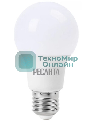 Лампа светодиодная Ресанта LL-R-A60-7W-230-4K-E27 груша, 7 Вт, нейтральный, Е27