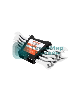 Набор ключей рожковых Rexant (8-19 мм), 6 шт., CrV, зеркальное хромирование