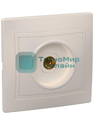 Розетка телевизионная TV 1-м СП Кварта РТВ10-ККм IP20 крем. IEK EAK10-K33-DM
