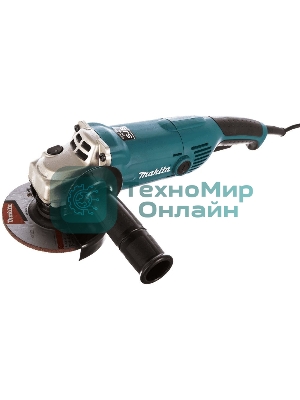 Угловая шлифовальная машина Makita GA5021 ф125мм GA5021 1050Вт,11000об\м,2.3кг,кор,муфта SJS,фикс вкл-ля,шлиф диск