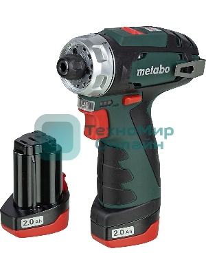 Дрель-шуруповерт Metabo PowerMaxx BS 600984000, 12 В, 2 Ач, 34 Нм, щеточный
