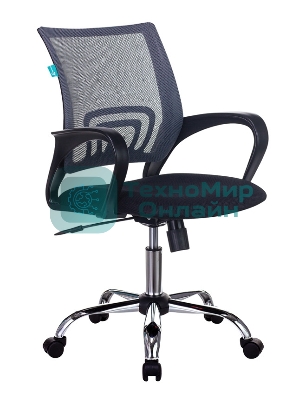 Кресло Бюрократ CH-695N/SL/DG/TW-11 темно-серый/черный, сетка, 120 кг, механизм качания