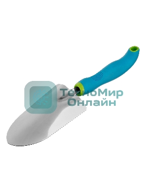 Совок посадочный широкий, 90х320 мм, нерж. сталь, двухкомпонентная рукоятка, PREMIUM PLUS Palisad