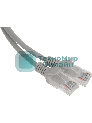 Патч-корд Premier 5-970 1 Гбит/с UTP 4 пары cat.5e CCA molded 2м серый RJ-45 (m)-RJ-45 (m)