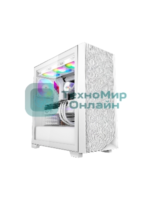 Компьютерный корпус PCCooler C3D510 WH ARGb, Tempered Glass Full Tower, White, TG, 0.7 SPCC, 3x120мм ARGb E-ATX, ATX, mATX, mITX 170/390/410мм 2x2.5