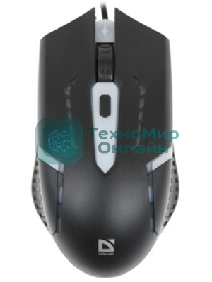 Мышь проводная Defender Hit MB-601 черный, 1200 dpi, USB, кнопки - 4