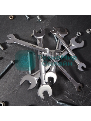 Набор ключей рожковых Rexant (8-19 мм), 6 шт., CrV, зеркальное хромирование