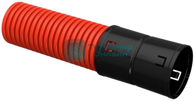 Труба гофрированная двустенная ПНД d90 мм с муфтой SN8 красн. (уп. 50 м) IEK CTG12-090-K04-050-R
