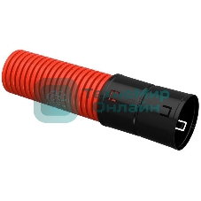 Труба гофрированная двустенная ПНД d90 мм с муфтой SN8 красн. (уп. 50 м) IEK CTG12-090-K04-050-R