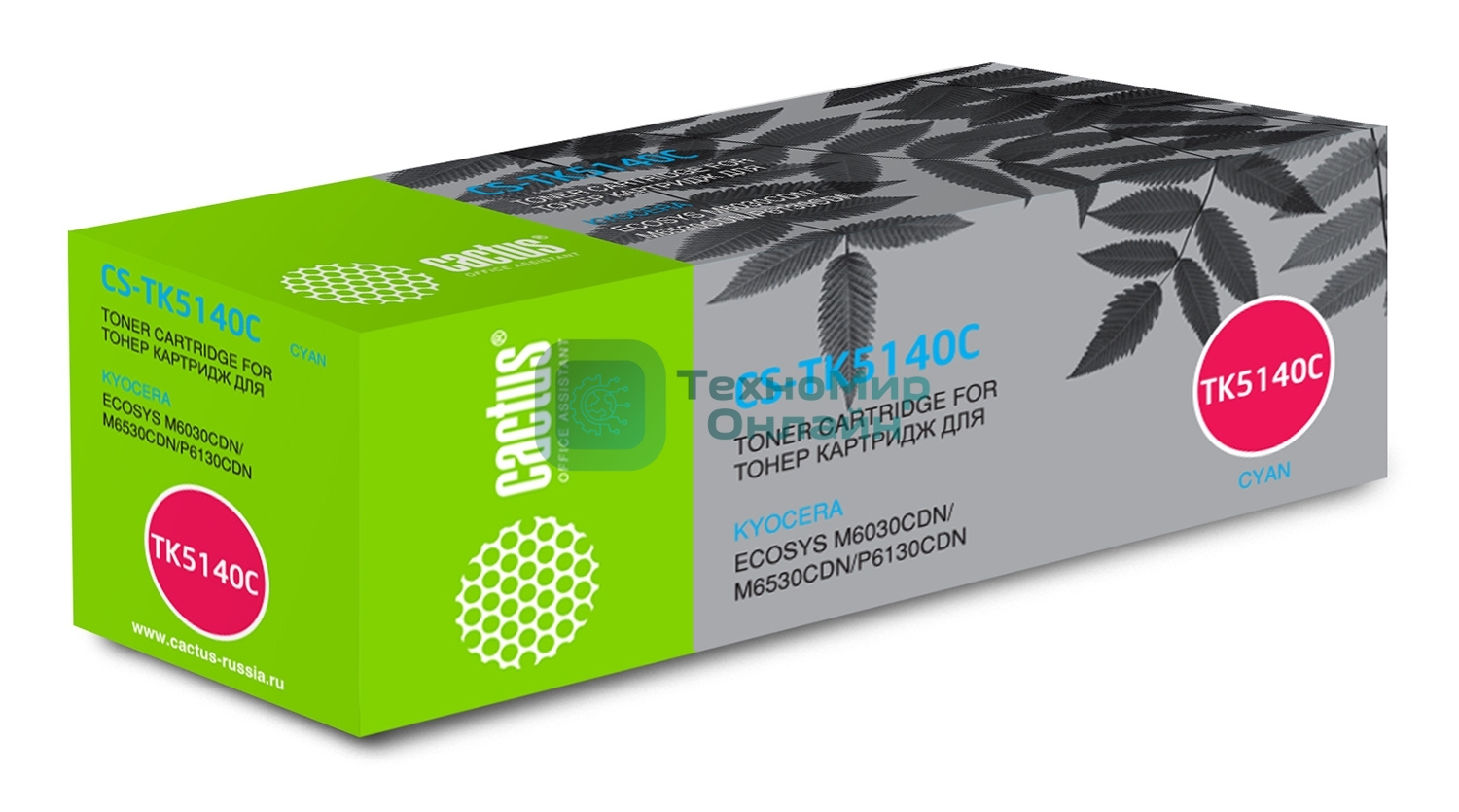 Картридж лазерный Cactus CS-TK5140C голубой (5000 стр.) для Kyocera Mita M6030cdn/M6530cdn/P6130cdn Ecosys