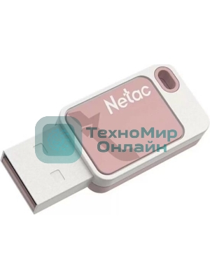 Флешка USB Netac UA31 NT03UA31N-032G-20PK), 32Gb, USB 2.0, R/W 110/45, розовый/белый