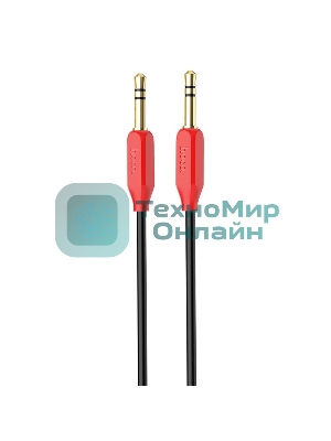 Аудио кабель 3.5 мм jack - 3.5 мм jack/HOCO HC-79293 UPA11/1m/позолоченные контакты/черный AUX