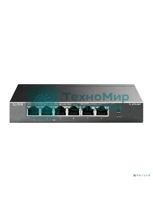 Коммутатор TP-Link 4-port 10/100Mbps Unmanaged PoE+ Switch with 2 10/100Mbps uplink ports, meta case, desktop mount, 4 802.3af/at compliant PoE+ port, 2 10/100Mbps uplink ports, DIP switches for Extend mode, Isolation mode and Priority mode, up to 250m PoE power supply