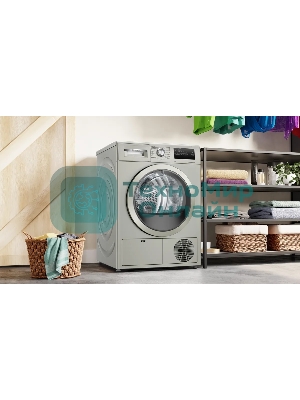 Сушильная машина Bosch WTN86202ME серый, 8 кг, сушка - конденсационная, программ - 13, 59.8 x 84.2 x 61.3 см