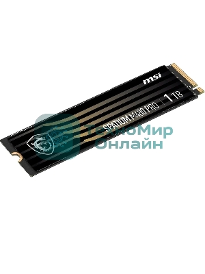 Накопитель SSD MSI SPATIUM M480 PRO, 1000Gb, M.2 2280, PCIe 4.0 x4, NVMe, R/W 7400/6000