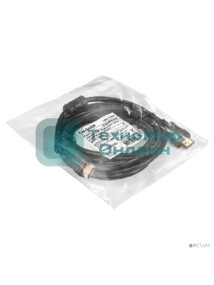 Кабель HDMI ExeGate EX-CC-HDMI-3.0F (19M/19M, 3м, v1.4b, ферритовые кольца, позолоченные контакты)