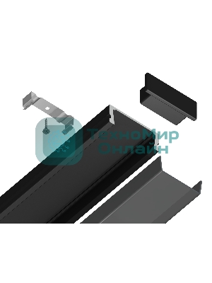 Алюминиевый профиль Ambrella light GP1700BK черный 2000*15.5*6