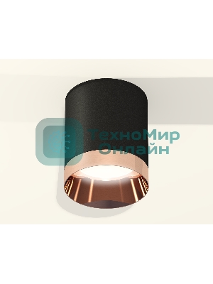 Светильник Ambrella Light XS6302025 SBK/PPG черный песок/золото розовое полированное MR16 GU5.3 (C6302, N6135)