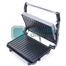 Гриль электрический Endever Grillmaster 115, 1500 Вт, авто терморегулятор, антипригарное покрытие, индикатор нагрева, серебристый/черный