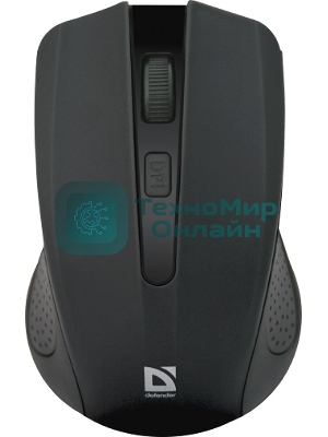 Мышь беспроводная Defender Accura MM-935 черный, 1600 dpi, радиоканал, USB, кнопки - 4