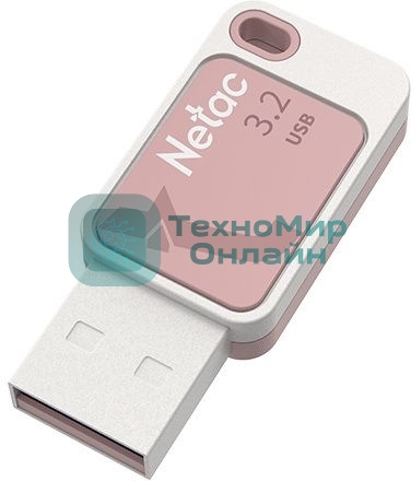 Флешка USB Netac UA31 (NT03UA31N-064G-20PK), 64Gb, USB 2.0, R/W 110/45, розовый/белый