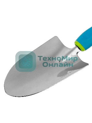 Совок посадочный широкий, 90х320 мм, нерж. сталь, двухкомпонентная рукоятка, PREMIUM PLUS Palisad