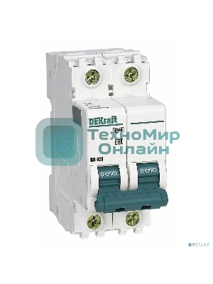 Выключатель автоматический модульный DEKraft 2п C 10А 4.5кА ВА-101 11065DEK
