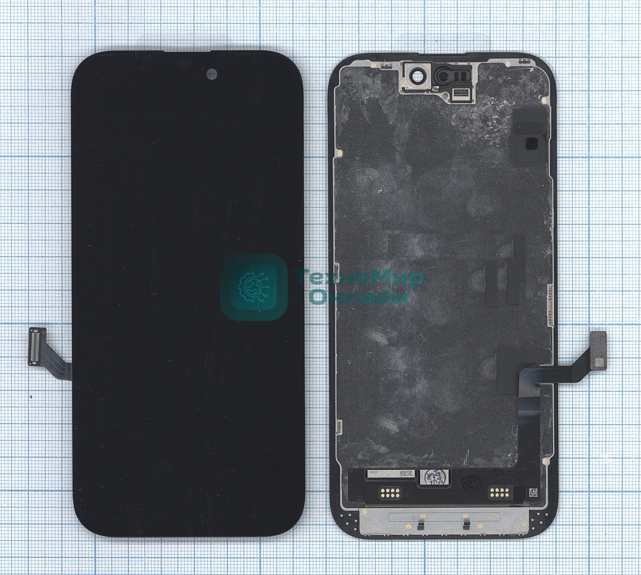 Дисплей (модуль) для Apple iPhone 15 в сборе с тачскрином, черный (OR)