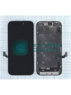 Дисплей (модуль) для Apple iPhone 15 в сборе с тачскрином, черный (OR)