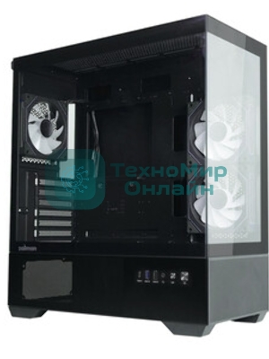 Компьютерный корпус ZALMAN CHRONIX V2, ATX, BLACK, WINDOW, 1xCombo (3.5’’ or 2.5’’), 1x3.5’’HDD, 2x2.5’’SSD, 1xUSB2.0, 1xUSB3.0, 1xUSB Type-C, SIDE 2x120мм ARGB, REAR 1x120мм ARGB