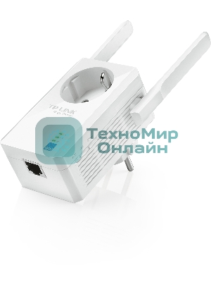 Сетевой адаптер TP-Link SOHO TL-WA860RE 300Mbps Wireless N Wall Plugged Range Extender with AC Passthrough, QCA(Atheros), 2T2R, 2.4GHz, 802.11b/g/n, 1 10/100Mbps LAN port, Range Extender button, Range Extender mode, suppo поставляется без кабеля RJ-45