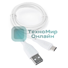 Кабель USB2.0 Cablexpert CCB-mUSB2-AMBMO1-1MW, AM/microB, издание Classic 0.1, длина 1м, белый, блистер