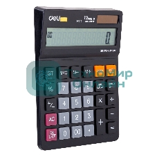 Калькулятор настольный Deli EM01420 черный 12-разр.