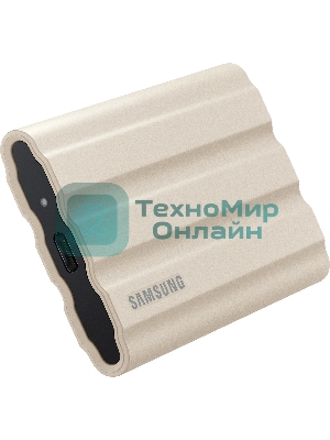 Внешний SSD Samsung T7 Shield, 2TB, USB 3.2 Gen 2 Type-C, R/W 1050/1000, бежевый