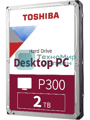 Жесткий диск Toshiba Original SATA-III 2Tb HDWD320UZSVA P300 (7200rpm) 128Mb 3.5