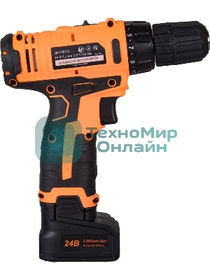 Дрель-шуруповерт Вихрь ДА-24Л-2к, 24 В, 2 Ач, 40 Нм, щеточный