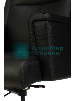 Кресло Бюрократ DUKE черный, кожа