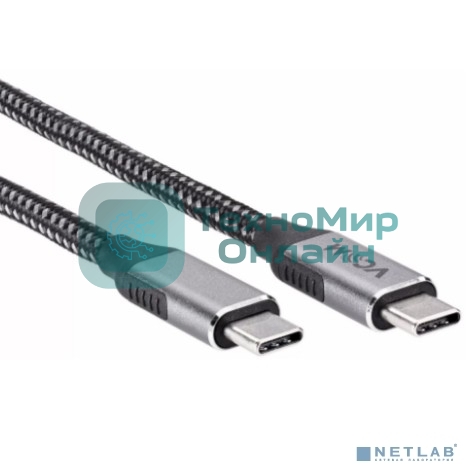 Кабель VCOM CU420M-1M USB3.2 Gen2X2, CM->CM, 20Gbs, 100WT, 4KX60Hz, All shell, 1 м