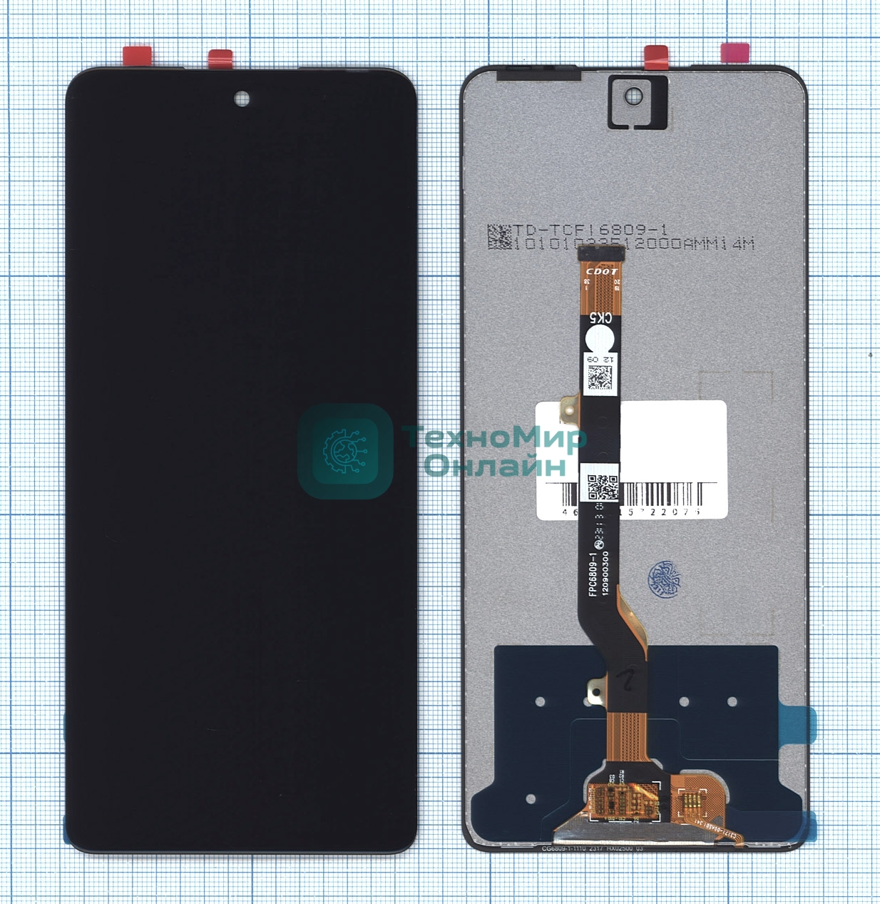 Дисплей (модуль) для Infinix Note 30 в сборе с тачскрином TFT черный