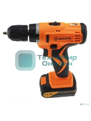 Дрель-шуруповерт Вихрь ДА-14,4Л-2, 14,4 В, 2 Ач, 40 Нм, щеточный
