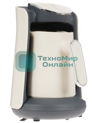 Электрическая турка BRAYER BR1142 белый/серый, исп. кофе -молотый, 0.5 л, 500 Вт.