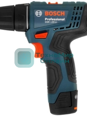 Дрель-шуруповерт Bosch GSR 120 Li, 12 В, 2 Ач, 30 Нм, щеточный
