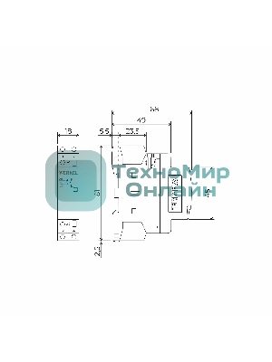 Контактор модульный Werkel 25 A 2NO (1 мод.) W941M25O