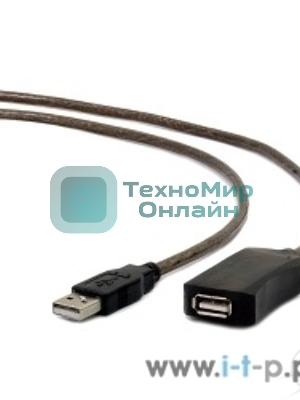 Кабель-удлинитель USB2.0 активный Gembird/Cablexpert UAE-01-10M, AM/AF, 10м